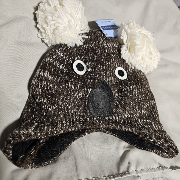 Koala Bear Design Knitted Beanie Hat - Picture 2 of 3
